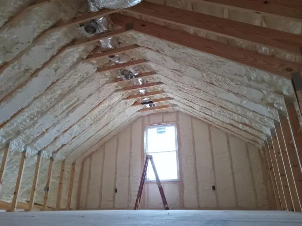 Spray foam roofing application for Crawl Space Insulation project in Republic